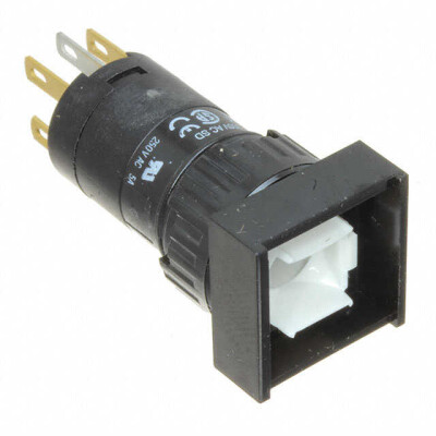 Pushbutton Switch DPST-NO/NC Standard Panel Mount, Front - 1