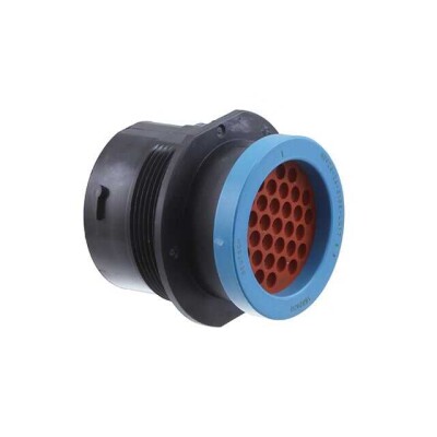 31 Position Circular Connector Receptacle Housing Panel Mount Dust Cap, Ring Adapter - 1