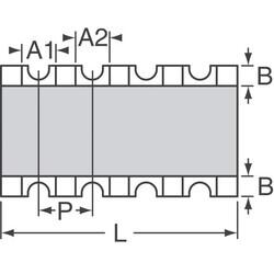 300k Ohm ±5% 31mW Power Per Element Isolated 4 Resistor Network/Array ±200ppm/°C 0804, Concave, Long Side Terminals - 2