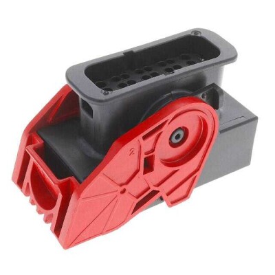 32 Rectangular Connectors - Housings Plug Black - 1