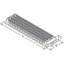 320 Position Connector High Density Array, Male Surface Mount Gold - 1