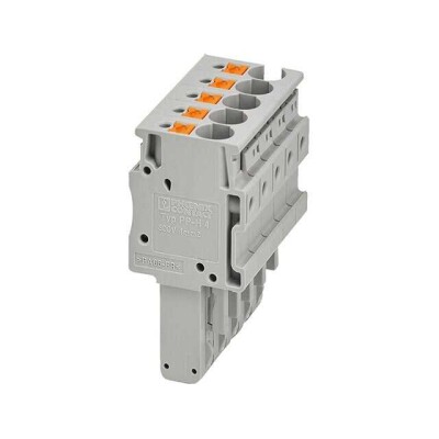 5 Position Terminal Block Plug, Female Sockets 90° Free Hanging (In-Line) - 1