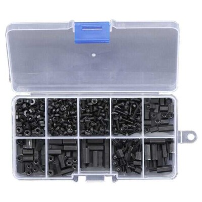 Black Nylon Machine Screw and Stand-off Set – M2.5 Thread - 1