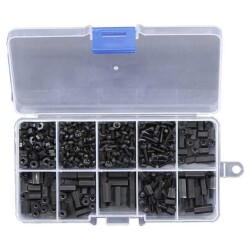 Black Nylon Machine Screw and Stand-off Set – M2.5 Thread - Adafruit Industries LLC