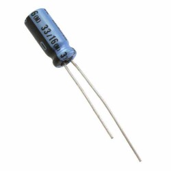 33 µF 6.3 V Aluminum Electrolytic Capacitors Radial, Can 2000 Hrs @ 105°C - Nichicon