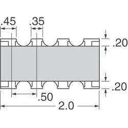 33 Ohm ±5% 62.5mW Power Per Element Isolated 4 Resistor Network/Array ±200ppm/°C 0804, Convex, Long Side Terminals - 2