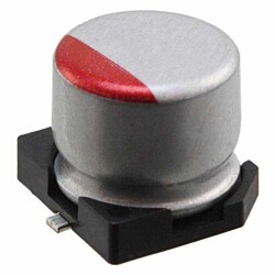 330 µF 6.3 V Aluminum - Polymer Capacitors Radial, Can - SMD 25mOhm 2000 Hrs @ 105°C - Nichicon