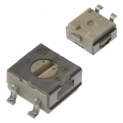 5 kOhms 0.25W, 1/4W Gull Wing Surface Mount Trimmer Potentiometer Cermet 1.0 Turn Top Adjustment - 1