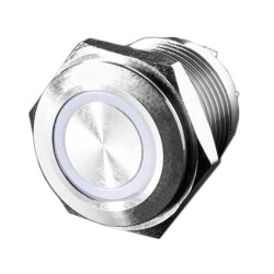 Rugged Metal Pushbutton - 16mm 6V RGB Momentary - Adafruit Industries LLC
