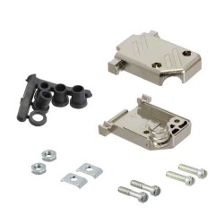 15 Position Two Piece Backshell Connector Silver 45° Shielded - 3M