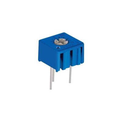 10 kOhms 0.5W, 1/2W PC Pins Through Hole Trimmer Potentiometer Cermet 1.0 Turn Top Adjustment - 1