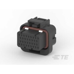 34 Rectangular Connectors - Housings Plug Black 0.118