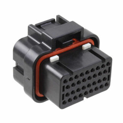 34 Rectangular Connectors - Housings Plug Black 0.118