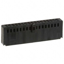 34 Rectangular Connectors - Housings Receptacle Black 0.100