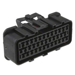 36 Position Rectangular Housing Connector Receptacle Black - TE Connectivity AMP Connectors
