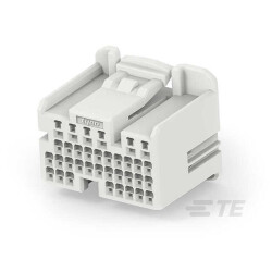 35 Position Rectangular Housing Connector Plug Black - TE Connectivity AMP Connectors