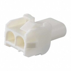 2 Position Rectangular Housing Connector Receptacle Natural - TE Connectivity AMP Connectors