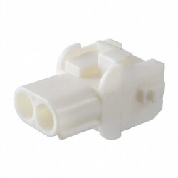 2 Position Rectangular Housing Connector Receptacle Natural - TE Connectivity AMP Connectors (1)