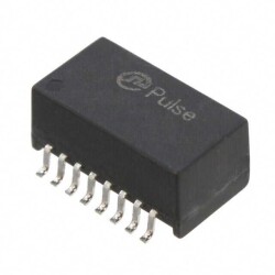 350µH LAN 10/100 Base-T Pulse Transformer 1CT:1CT Transmitter, 1CT:1CT Receiver Surface Mount - Pulse Electronics