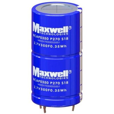 360 F (EDLC) Supercapacitor 2.7 V Radial, Can - Snap-In 3.2mOhm - 1