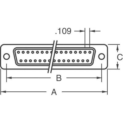 37 Position D-Sub Plug, Male Pins Connector - 2