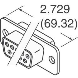 37 Position D-Sub Receptacle, Female Sockets Connector - 2