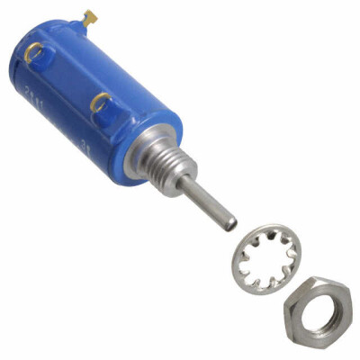 10k Ohm 1 Gang Linear Panel Mount Potentiometer 10.0 Turns Wirewound 1W Solder Lug - 1