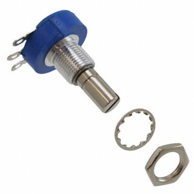 2.5k Ohm 1 Gang Linear Panel Mount Potentiometer 1.0 Turns Cermet 2W Solder Lug - 1