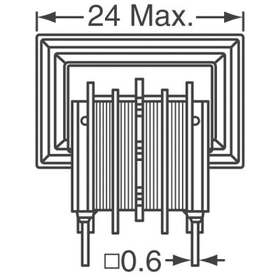 39 mH @ 10 kHz 2 Line Common Mode Choke Through Hole 700mA DCR 1.1Ohm (Typ) - 4