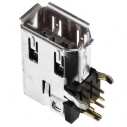 Firewire (IEEE 1394) Receptacle Connector 6 Position Through Hole, Right Angle - 3M