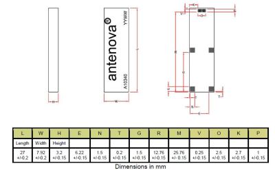 Hücresel Calvus GSM 5 Band SMD Anten - 3