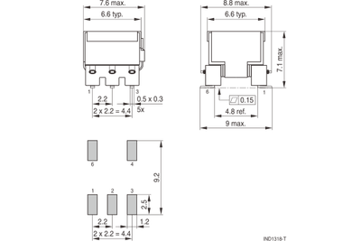 3mH Pulse Transformer Surface Mount - 2
