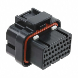 34 Rectangular Connectors - Housings Plug Black 0.118
