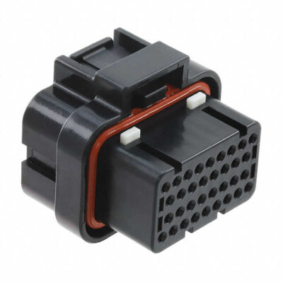 34 Rectangular Connectors - Housings Plug Black 0.118
