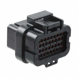 34 Rectangular Connectors - Housings Plug Black 0.118