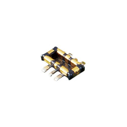 4 (2 + 2 Power) Position Connector Header, Outer Shroud Contacts Surface Mount Gold - 1