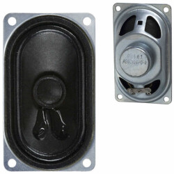 4 Ohms General Purpose Speaker 3 W 100 Hz ~ 20 kHz Top Oval, Rectangular Frame - PUI Audio, Inc.