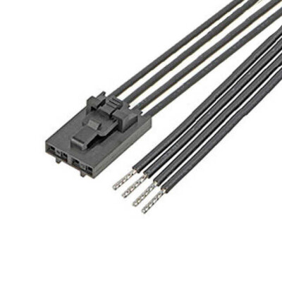 4 Position Cable Assembly Rectangular Socket to Individual Wire Leads 0.492' (150.00mm, 5.91
