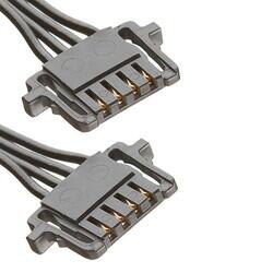 4 Position Cable Assembly Rectangular Socket to Socket 1.48' (450.00mm) - Molex