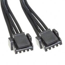 4 Position Cable Assembly Rectangular Socket to Socket 1.48' (450.00mm) - Molex
