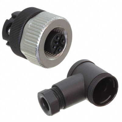 4 Position Circular Connector Plug, Female Sockets Screw - 1