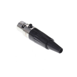4 Position Circular Connector Plug, Female Sockets Solder Cup - 1