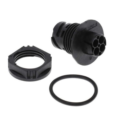 4 Position Circular Connector Receptacle Housing Panel Mount - 1