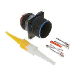 4 Position Circular Connector Receptacle, Male Pins Crimp - Amphenol Aerospace Operations
