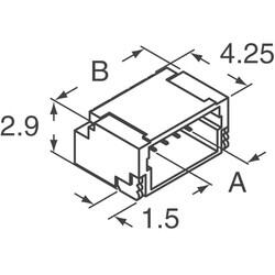 Connector Header Surface Mount, Right Angle 4 position 0.039
