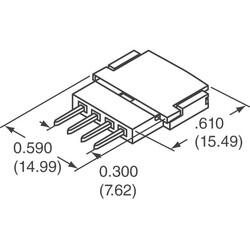 4 Position FFC Connector Header 0.100