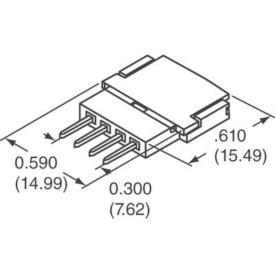 4 Position FFC Connector Header 0.100