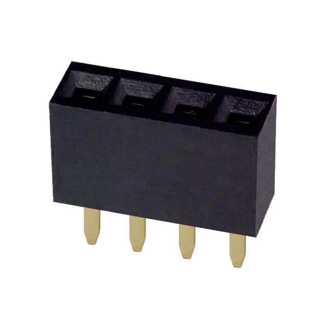 4 Position Header Connector 0.100" (2.54mm) Through Hole Gold