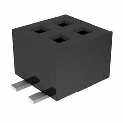 4 Position Receptacle, Bottom Entry Connector Surface Mount - 2