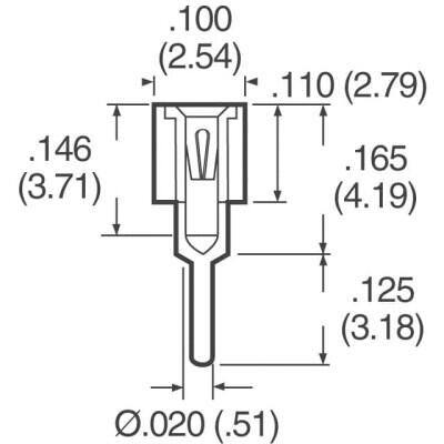 4 Position Receptacle Connector 0.100